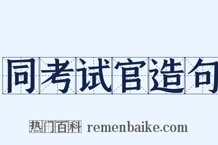 同考试官造句是什么意思的图片